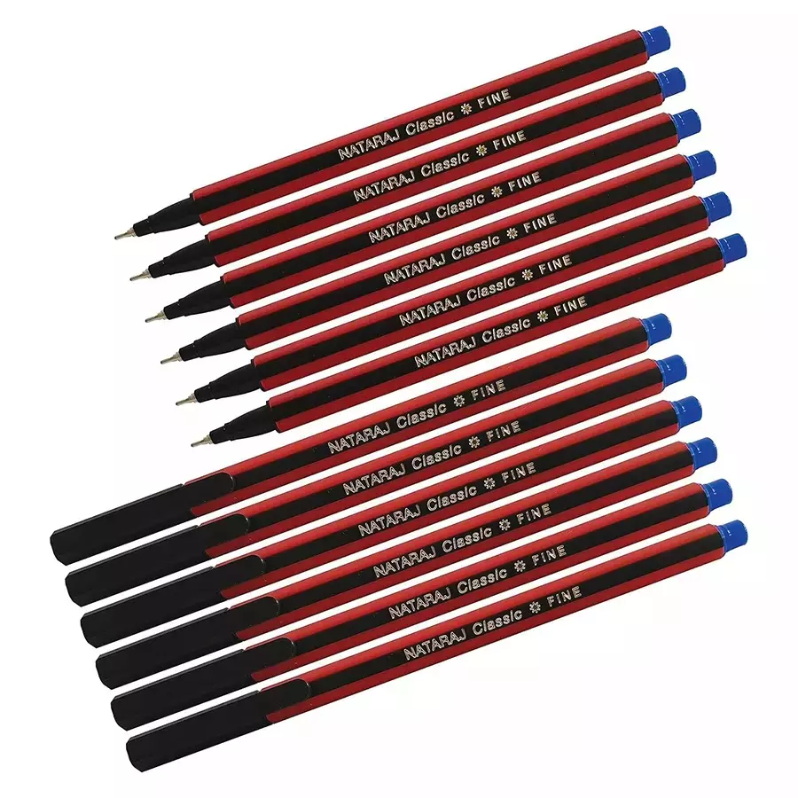 Nataraj Classic Use & Throw Ball Pens Blue (Pack of 200)