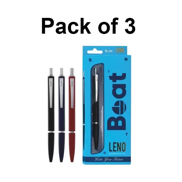 Boat by Ban Leno Ball Pen 0.7 mm Multicolor, FG000265 (Pack of 3)