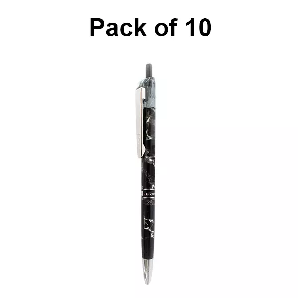 Elkos T3 Ball Pen 0.5 mm Tip Size Black Ink Color (Pack of 10 Pcs)