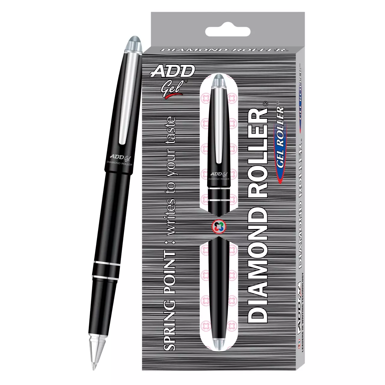 Add Gel Diamond Roller Ball Pen Blue Body Color & Black Ink Color