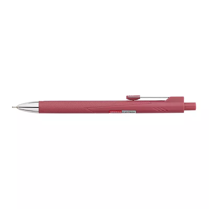 UNOMAX Clicktron Retractable Ball Pen Red Ink Color