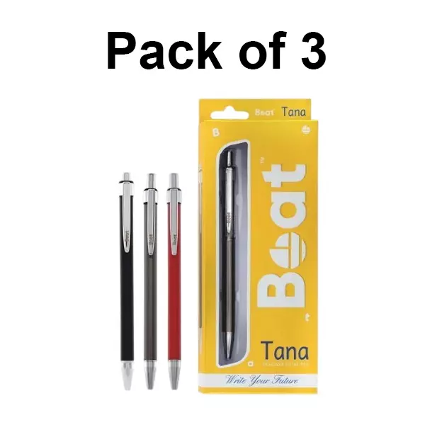 Boat by Ban Tana Ball Pen 0.7 mm Multicolor, FG000266 (Pack of 3)