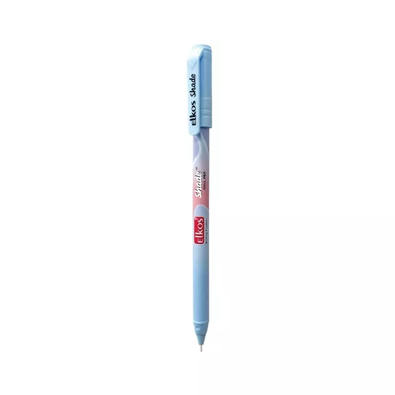Elkos Shade Ball Pen 0.7 mm Tip Size Blue Ink Color (Pack of 10 Pcs)
