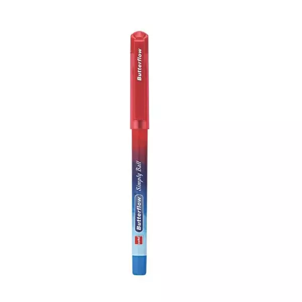 Cello Butterflow Simply Ball Pen Red ink Color 0.7 mm Fine Tip (Pack of 10)