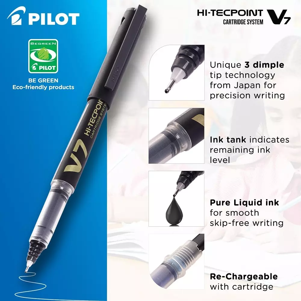 pilot-v7-hi-tecpoint-cartridge-system-07-mm-liquid-ink-roller-ball-pen-black-pack-of-6