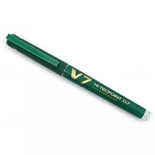 pilot-v7-hi-tecpoint-cartridge-system-07-mm-liquid-ink-roller-ball-pen-green-pack-of-6
