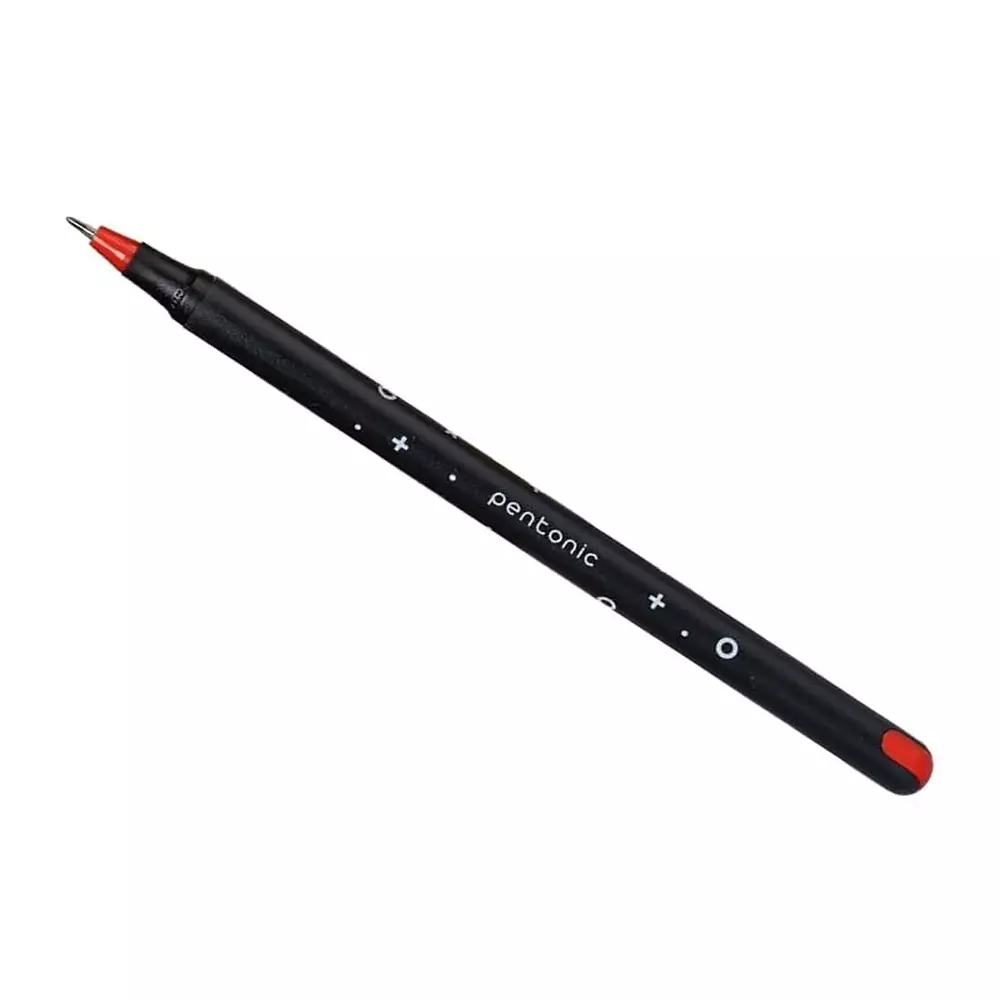 linc-pentonic-cipher-05-mm-low-viscosity-ink-roller-ball-pen-black-body-and-red-ink-pack-of-10