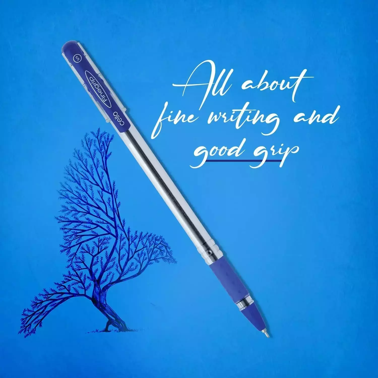 Cello Finegrip Blue Ball Pen (Pack of 400)