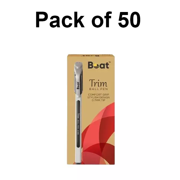 Boat by Ban Trim Ball Pen 0.7 mm Red, FG000598 (Pack of 50)