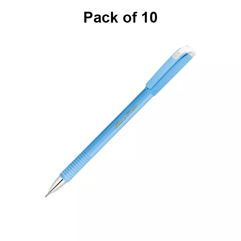 Elkos First Ball Pen 0.7 mm Tip Size Blue Ink Color (Pack of 10 Pcs)