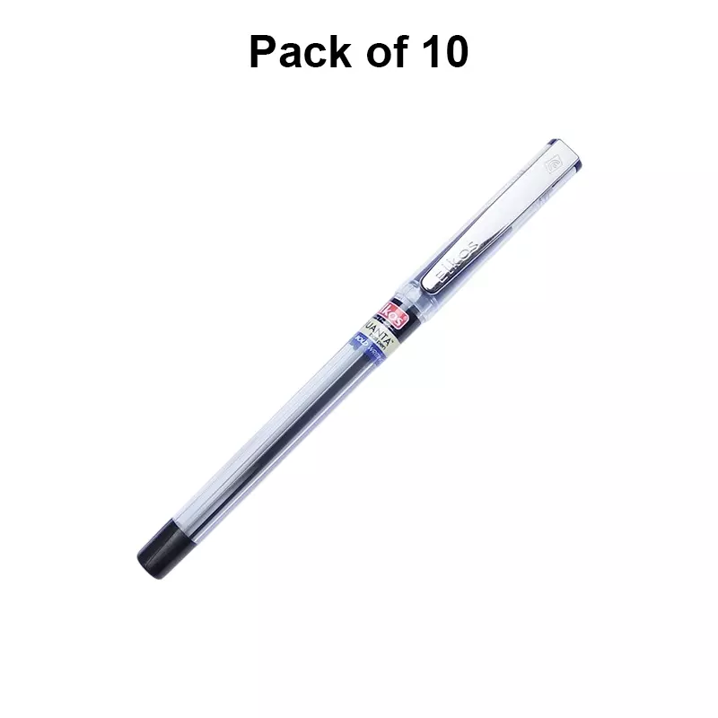 Elkos Quanta Ball Pen 1 mm Tip Size Black Ink Color (Pack of 10 Pcs)