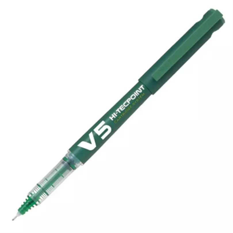 pilot-v5-hi-tecpoint-cartridge-system-05-mm-liquid-ink-roller-ball-pen-green-pack-of-6