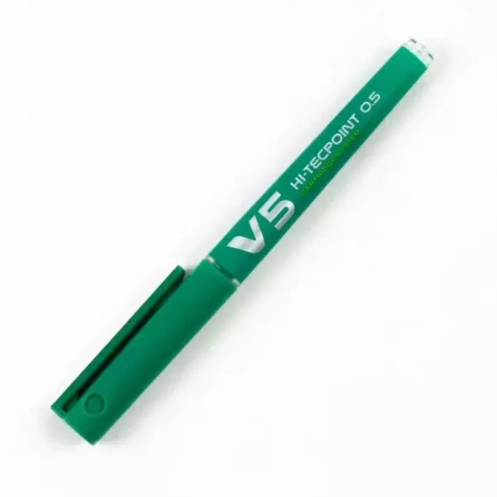 pilot-v5-hi-tecpoint-cartridge-system-05-mm-liquid-ink-roller-ball-pen-green-pack-of-6