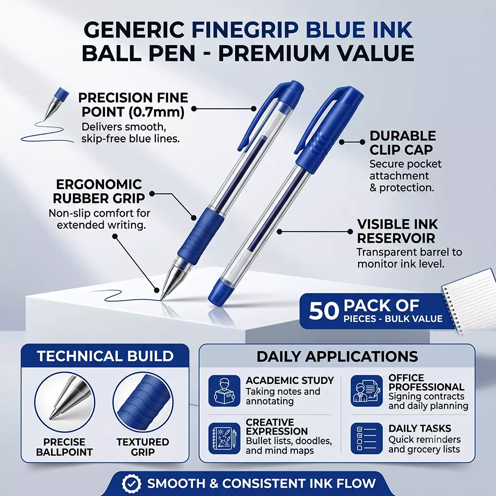 generic-ink-color-blue-finegrip-ball-pen-pack-of-50-pcs