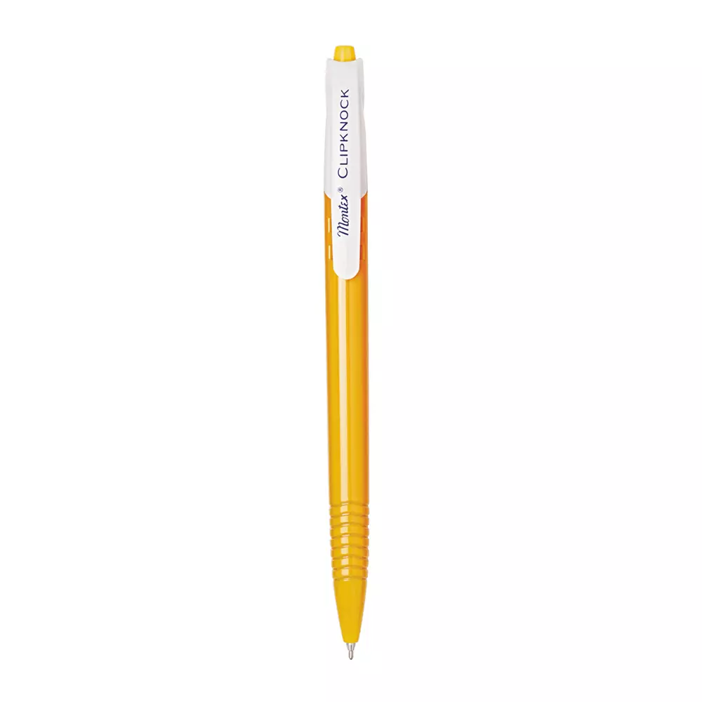 Montex Clipknock Ball Pen Black Ink Color & Orange Body Color