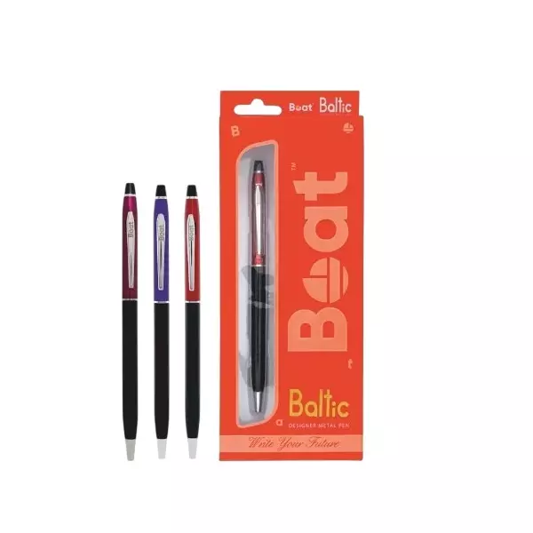 Boat by Ban Baltic Ball Pen 0.7 mm Multicolor, FG000271 (Pack of 3)