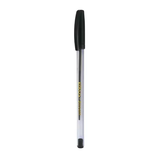 Elkos Smooth Ball Pen 0.7 mm Tip Size Black Ink Color (Pack of 10 Pcs)