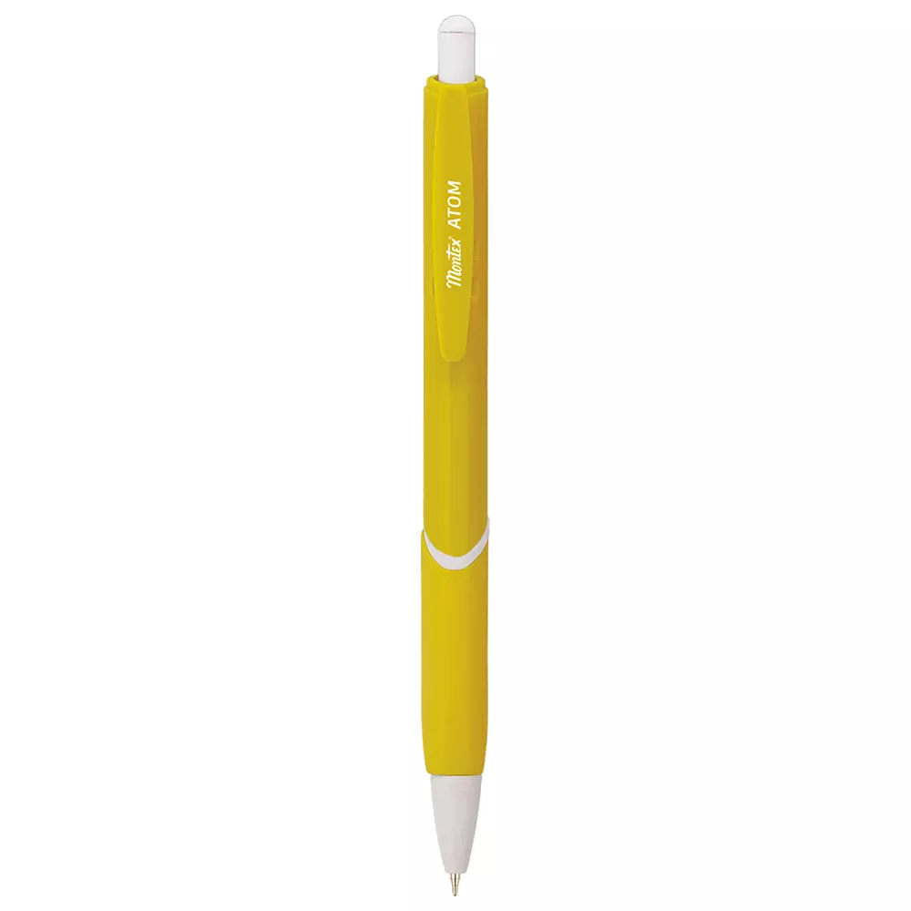 Montex Atom Ball Pen Blue Ink Color & Yellow Body Color