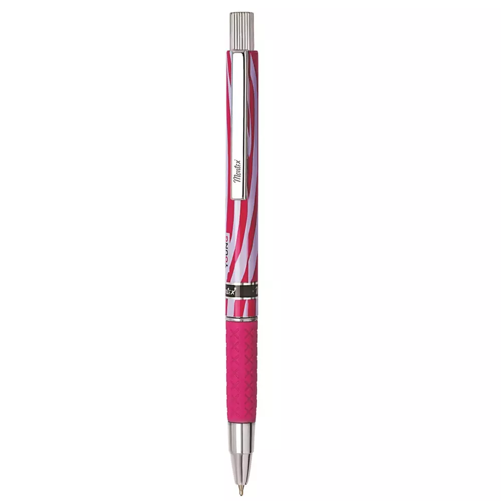 Montex Young+Softy Retractable Ball Pen Black Ink Color & Pink Body Color