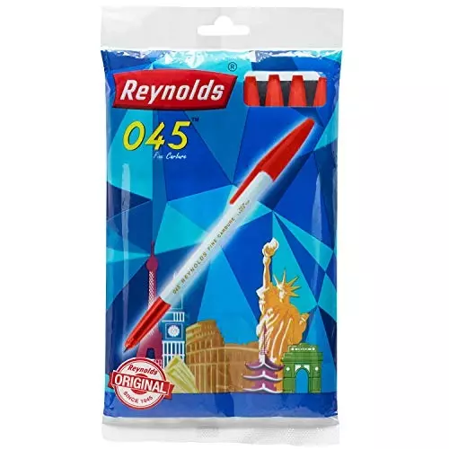 Reynolds Ball Pen Red, 045 (Pack of 50)