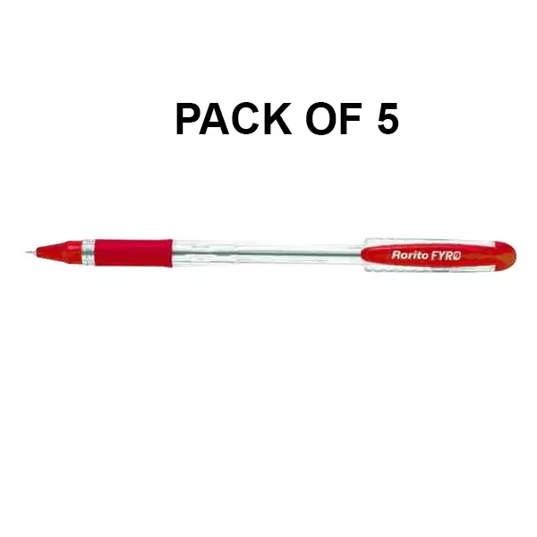 Rorito Fyro Ball Pen Red (Pack of 5)