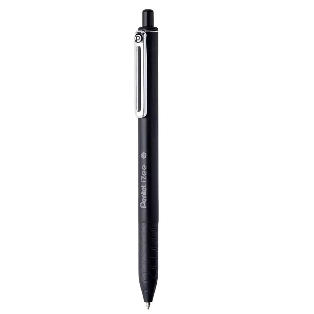 Pentel iZee Click Ball Point Pen Plastic Black Ink Color 0.7 mm Tip Size for Home, School & Office Use, BXC467