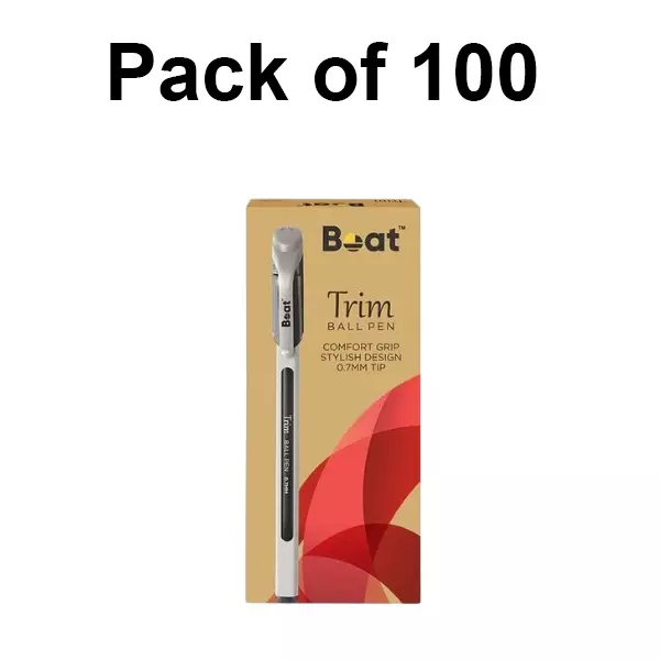 Boat by Ban Trim Ball Pen 0.7 mm Red, FG000598 (Pack of 100)