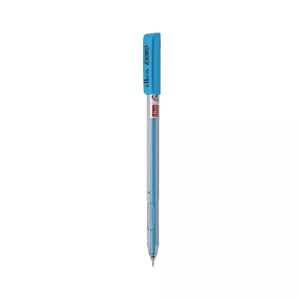 Elkos Eximo Ball Pen 0.7 mm Tip Size Blue Ink Color (Pack of 10 Pcs)