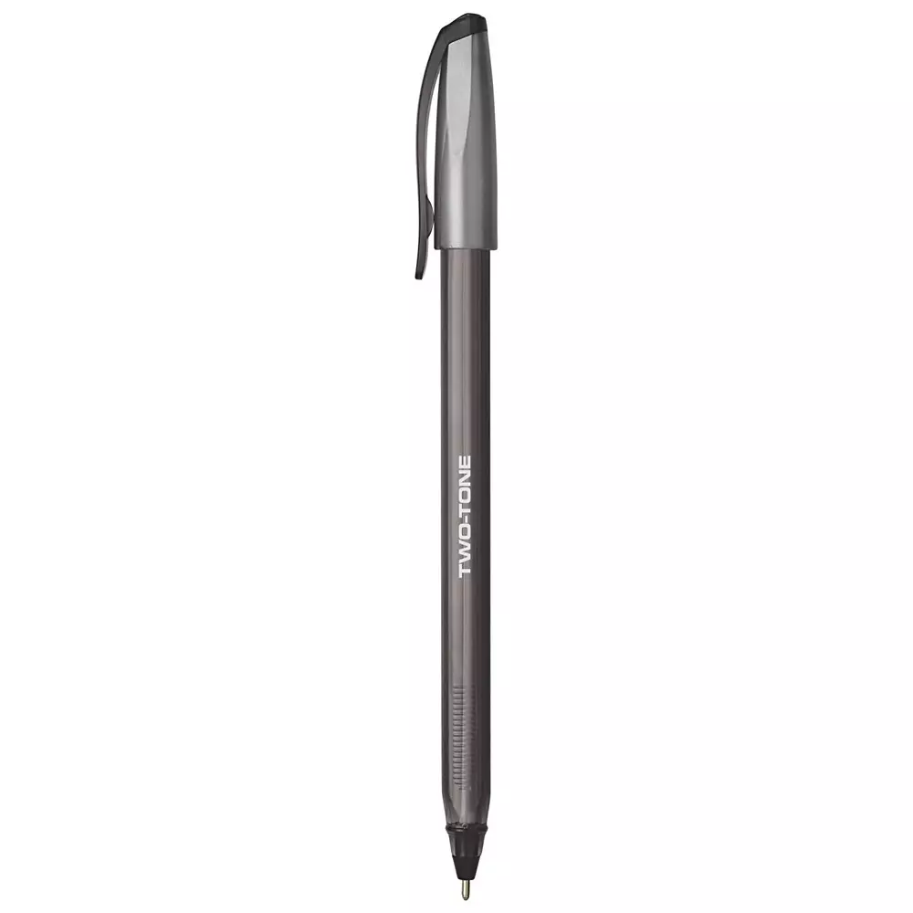 Montex Two Tone 1 mm Tip Ball Pen Black Ink Plastic Body Non Toxic & Waterproof Ink (Pack of 10 Pcs)