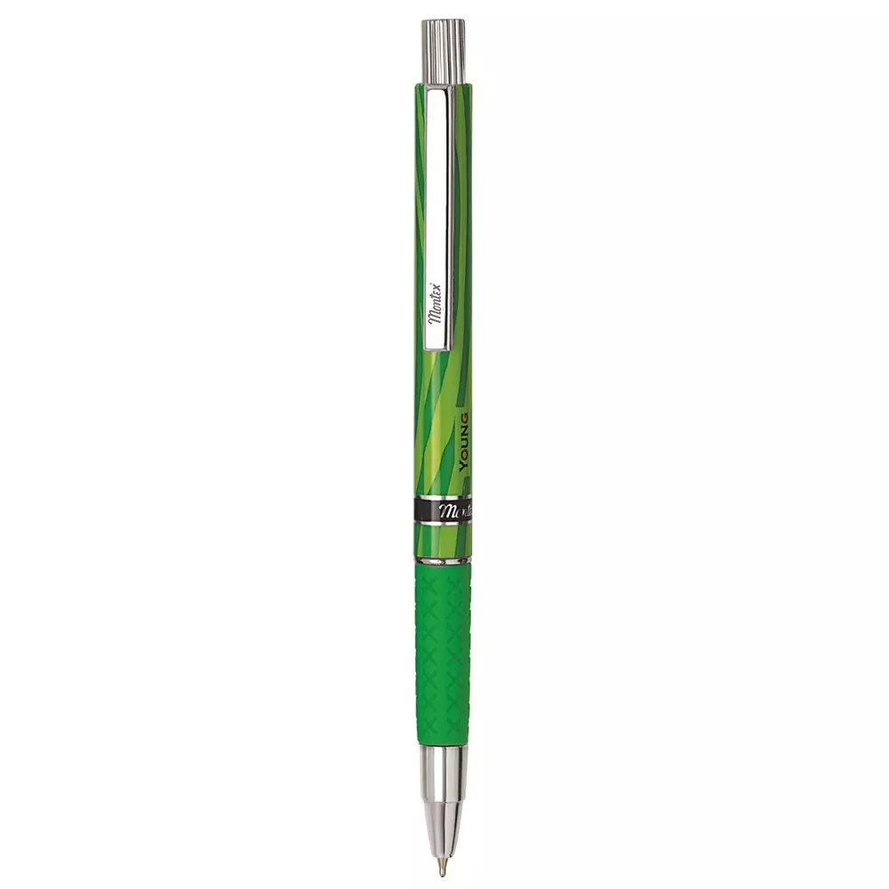 Montex Young+Softy Retractable Ball Pen Black Ink Color & Green Body Color