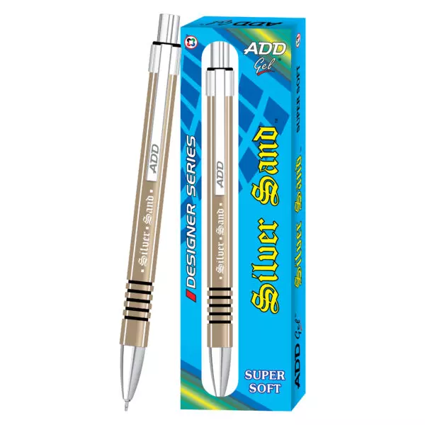 Add Gel Silver Send Ball Pen Blue Ink Color