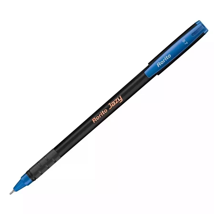 Rorito Jazy Ball Pen Black Ink Color Plastic Soft Grip For Comfort (Pack of 50)