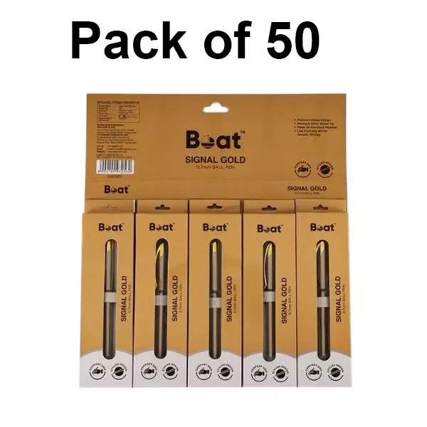 Boat by Ban Signal Ball Pen 0.7 mm Blue, FG000590 (Pack of 50)