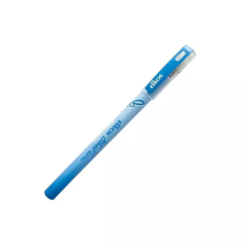 Elkos Blend Ball Pen Steel Nib Plastic Body Blue Ink Color (Pack of 10 Pcs)