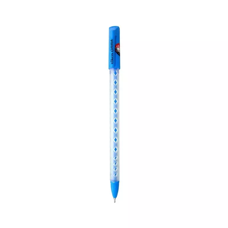 Elkos Orra Ball Pen Steel Nib Plastic Body Blue Ink Color (Pack of 10 Pcs)