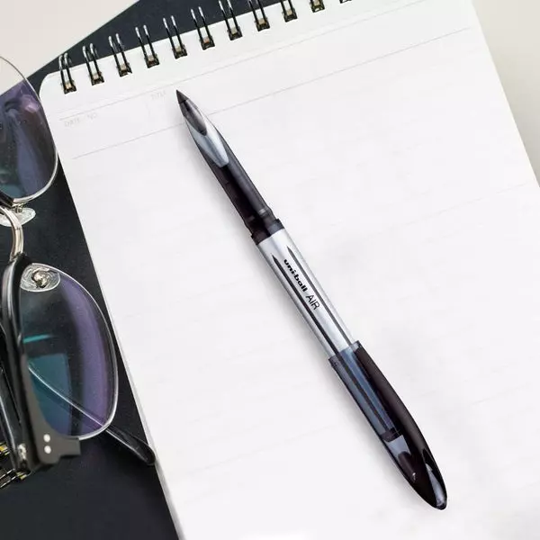 Uni uni-ball Air UBA 188 L 0.7 mm Fine Roller Ball Pen, Black