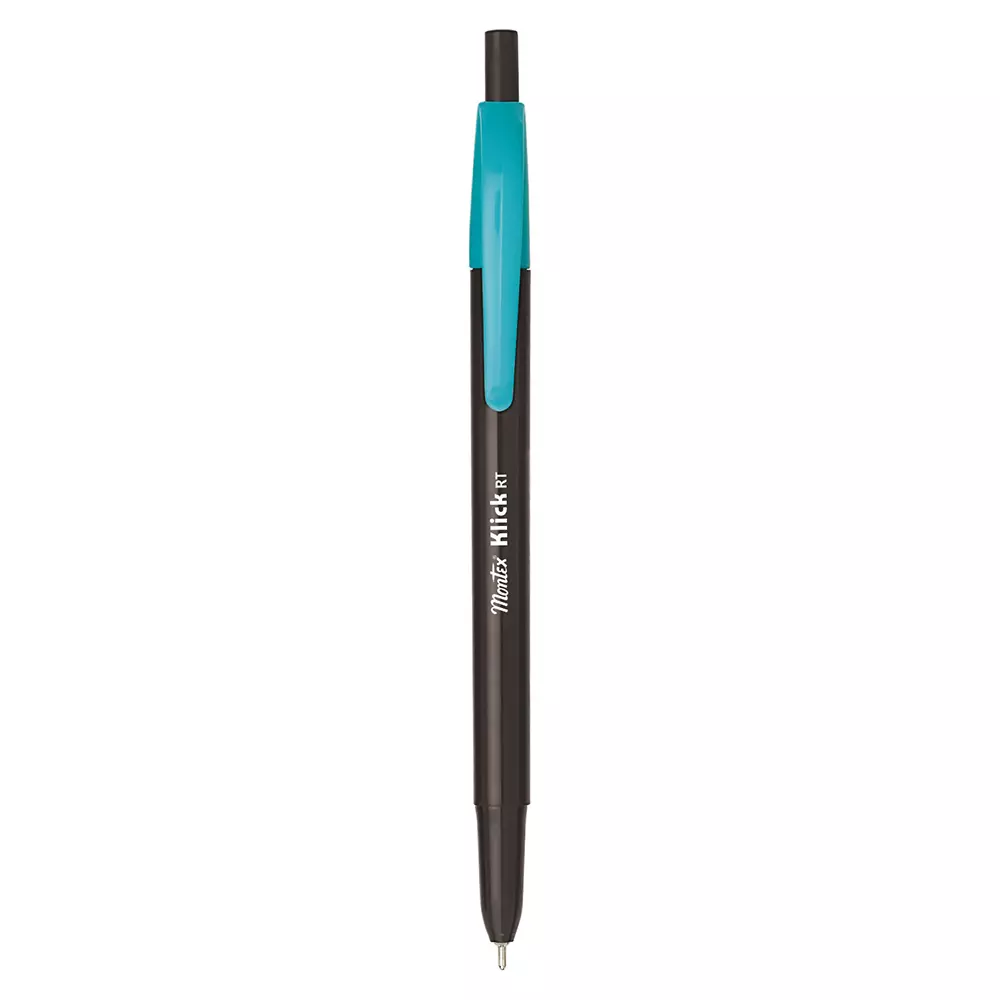 Montex Klick RT Ball Pen Black Ink Color & Black and Turquoise Body Color