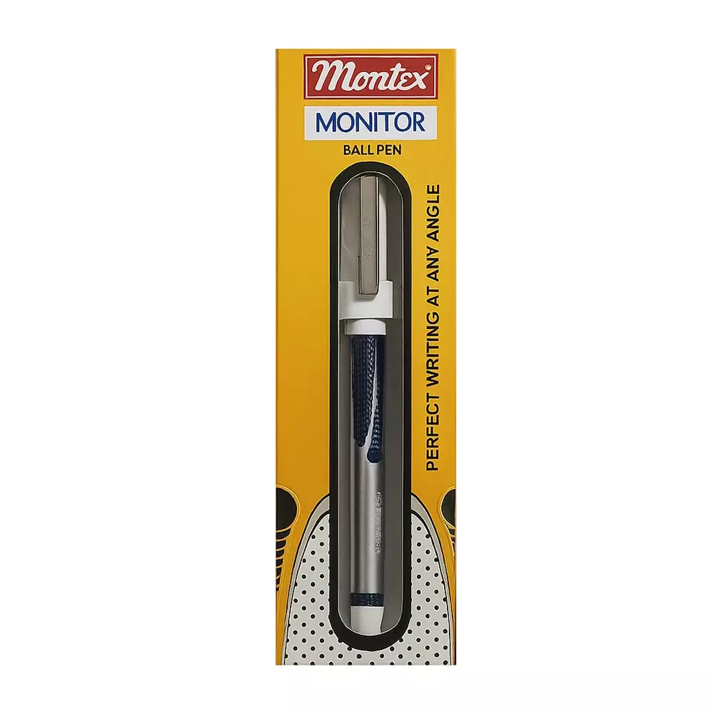 Montex Monitor Ball Pen Black Ink Color Plastic for Home, School & Office Use