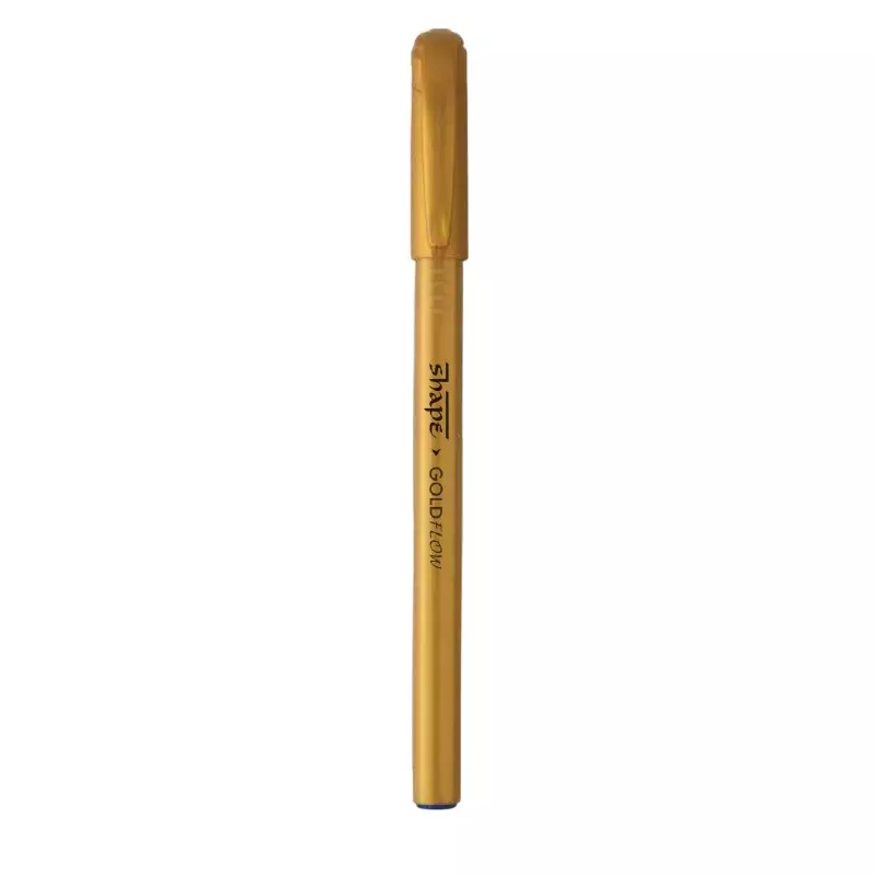 Shape Gold Flow Ball Pen 0.7 mm Tip Size Blue