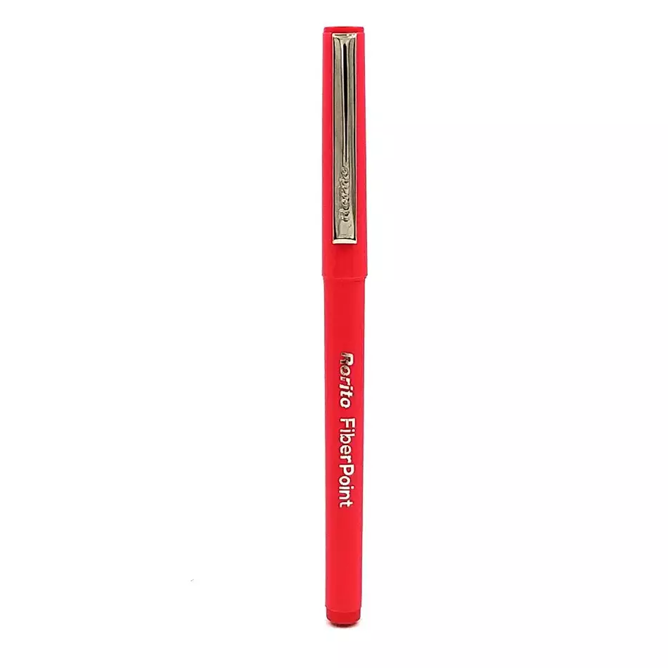 Rorito Fiberpoint Colours Pen Red Ink Color Plastic Perfect Pocket Grip