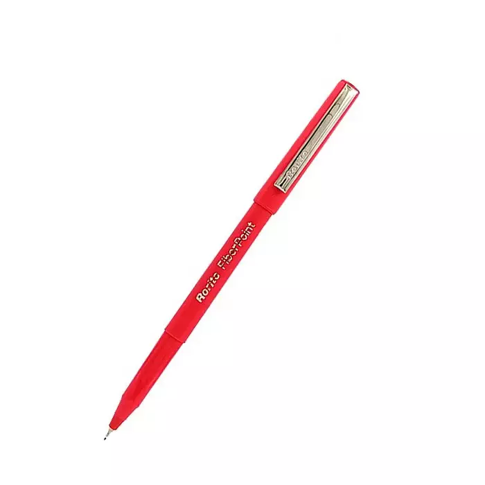 Rorito Fiberpoint Colours Pen Red Ink Color Plastic Perfect Pocket Grip