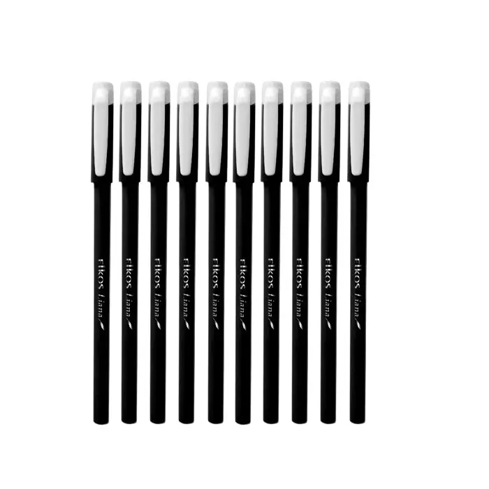 Elkos Liana Directfill Ball Pen 0.6 mm Tip Size Black Ink Color (Pack of 10 Pcs)