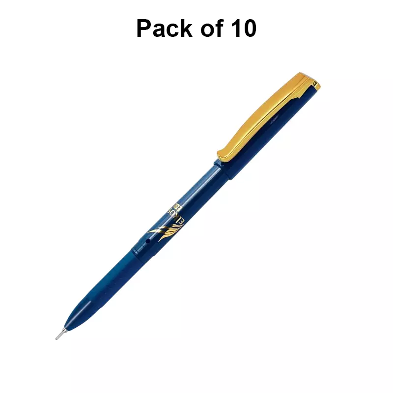 Elkos ESL Ball Pen 0.7 mm Tip Size Blue Ink Color (Pack of 10 Pcs)