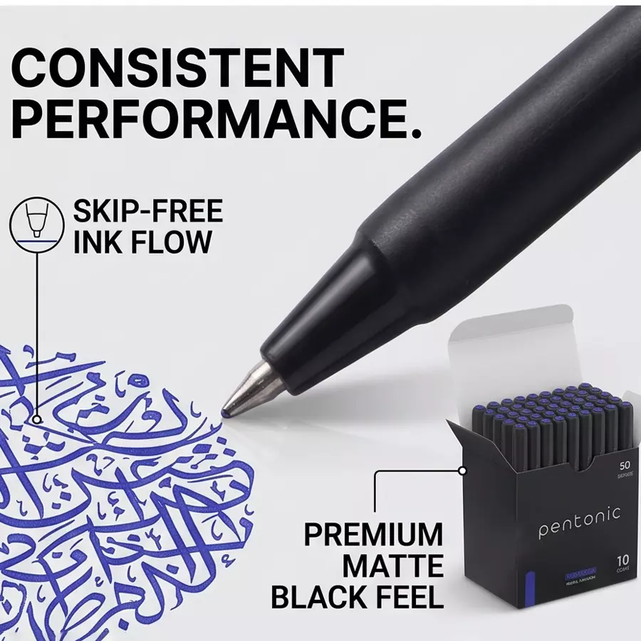 pentonic-07-mm-fine-tip-blue-ball-pen-pack-of-50