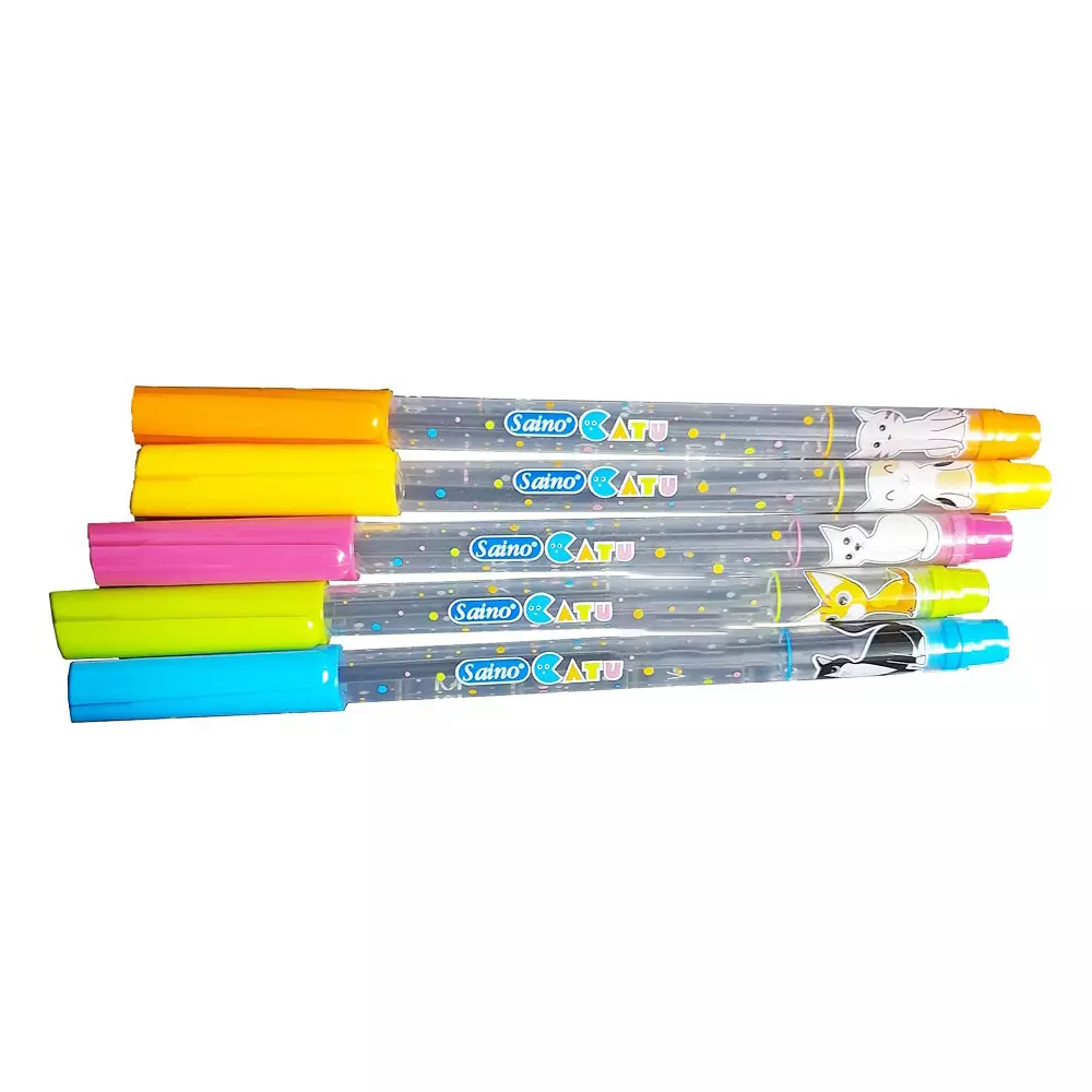 Saino Catu Ball Pen Red Ink Color (Pack of 5)