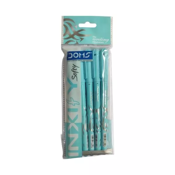 Doms Inxify Softy Ball Pen Blue (Pouch of 5)