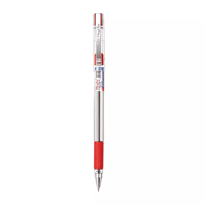 Montex Mega Top Ball Pen Red Ink Color Plastic for Home, School & Office Use