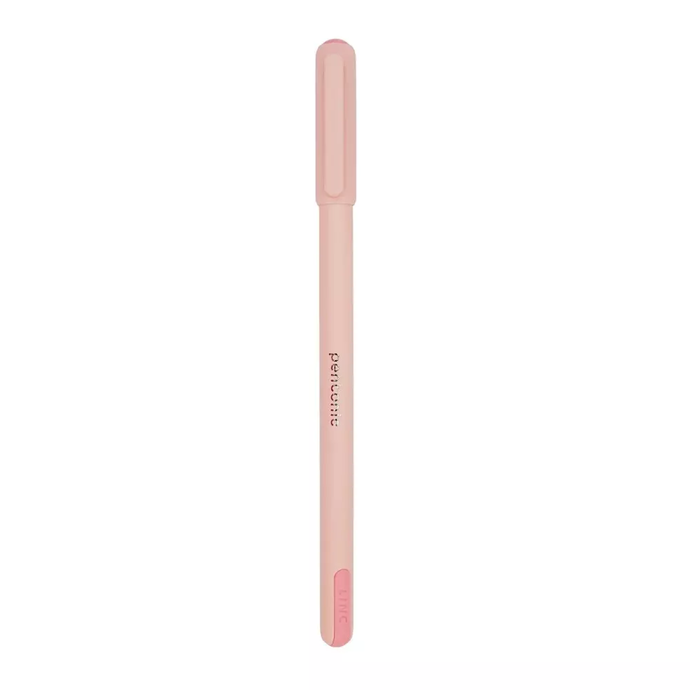 Pentonic Frost 0.7 mm Low Viscosity Ink Roller Ball Pen, Pastel Pink Body and Red Ink (Pack of 100)