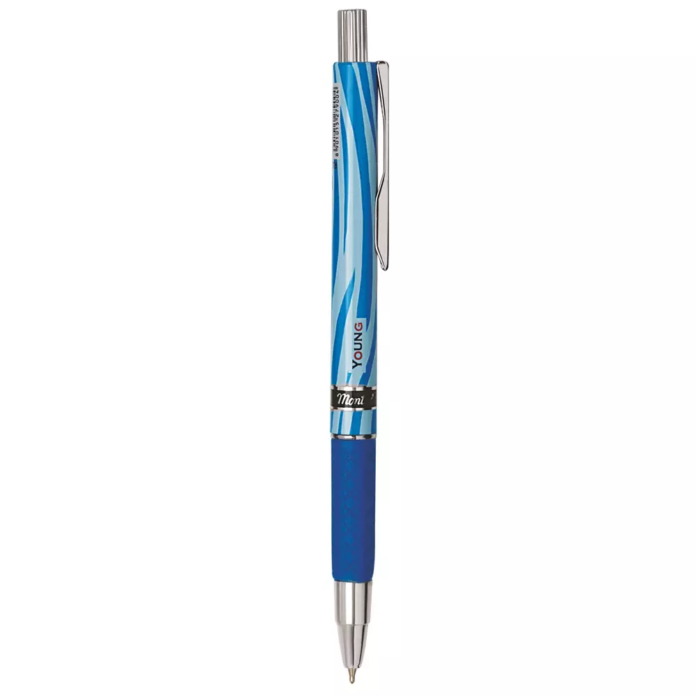 Montex Young+Softy Retractable Ball Pen Black Ink Color & Blue Body Color