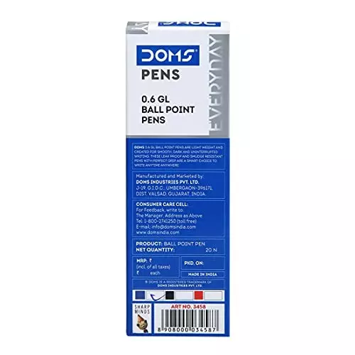 Doms Use & Throw Ball Pen Blue (Pack of 240)